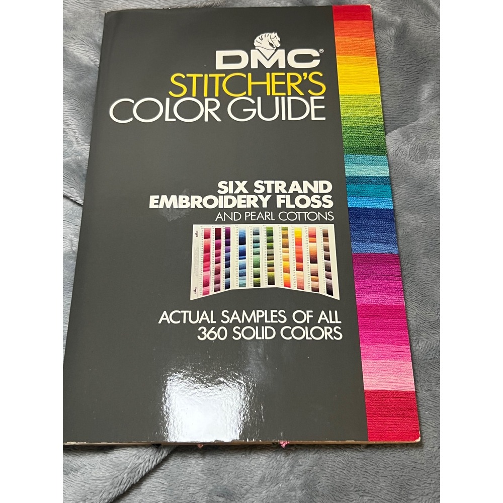 DMC Stitcher's Color Guide Embroidery Floss Color Card Actual Thread Samples